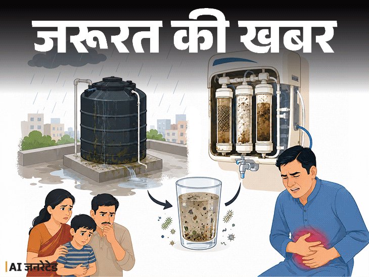 जरूरत की खबर- बारिश में दूषित हो सकता है पानी:हो सकते हैं गंभीर हेल्थ रिस्क, एक्सपर्ट से जानें वाटर टैंक क्लीनिंग का सही तरीका