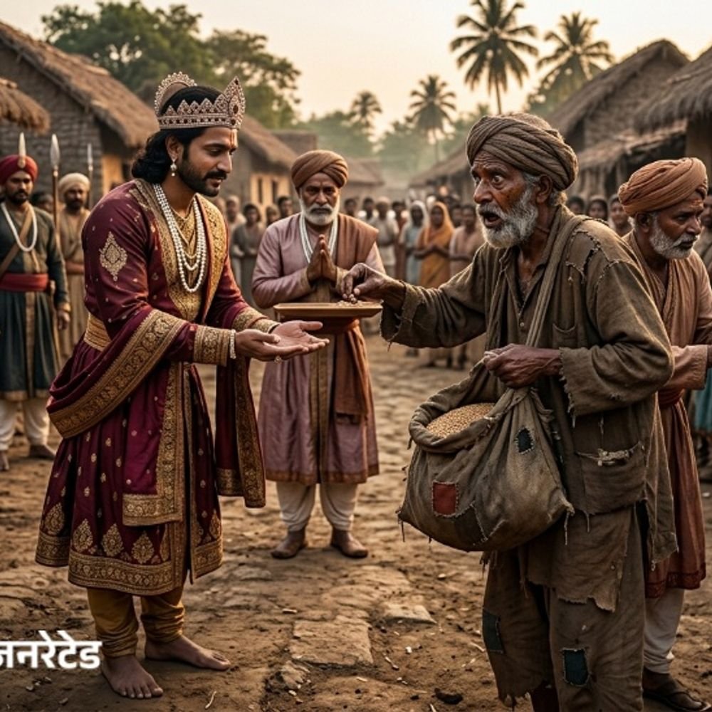राजा ने भिखारी से भीख में मांगा अनाज:प्रेरक कथा: दान करते समय कंजूसी नहीं करनी चाहिए, अपनी क्षमता के अनुसार जरूरतमंद की सहायता करें