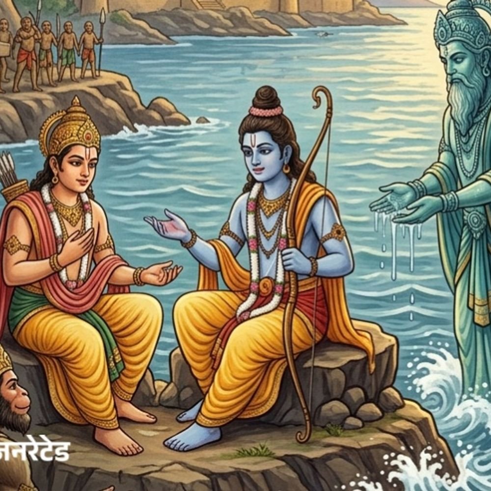 रामायण- समुद्र नहीं दे रहा था वानर सेना को रास्ता:श्रीराम की लक्ष्मण को सीख- मूर्ख व्यक्ति से प्रार्थना करना समय की बर्बादी है, किसी कंजूस न करें दान की बात