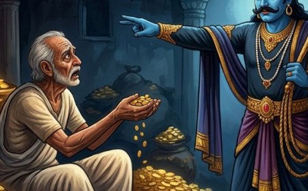 कहानी- लालची व्यक्ति के प्राण लेने पहुंचे यमराज:पैसा कमाएं, लेकिन ये 10 बातें भी ध्यान रखें, वरना बाद में पछताना पड़ सकता है