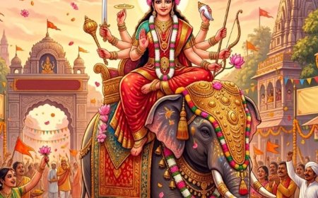 11 अक्टूबर से शारदीय नवरात्रि शुरू:इस बार देवी मां हाथी पर सवार होकर आएंगी, जानिए देवी भागवत में बताई गई मान्यताएं